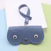Bolsa de Couro Dupla Face de Luxo Leve para Óculos de Sol Estojo Portátil para Óculos Estojo Protetor para Óculos de Sol Porta-Óculos Decoração Simples para Pendurar Óculos