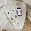 Nuevos Calcetines de Piso de Terciopelo Coral para Niñas Otoño e Invierno Calcetines Gruesos de Terciopelo Otoño e Invierno Calcetines de Dormir Estéreo de Dibujos Animados Calcetines de Piso