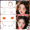 Pegatinas Faciales de Maquillaje Lindas Navideñas Pegatinas de Tatuaje Coloridas para Mujeres Impermeables de Larga Duración Atmósfera Árbol de Navidad Gorro de Navidad