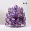 Granos de cristal natural transfronterizos resina de goma zorro de nueve colas pequeño adornos de muñeca de animal de cristal para el hogar sala de estar venta al por mayor