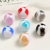 Crema de Verano Helado Brillo Difuminado Cintura Alta Tambor Redondo Resina Media Píldora Pendientes DIY Tocado Pasador Accesorios