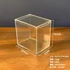 Caixa transparente quadrada de acrílico plástico atacado 5cm com tampa e base caixa de doces cubo figura caixa de embalagem para display