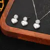 Conjunto de Brincos e Colar Weidni de Luxo Acessível, High-End, Elegante, Moderno e Versátil, Atacado para Mulheres