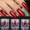 Brillo Nuevo para Uñas Transfronterizo Flor de Loto Botella a Prueba de Fugas Espejo Rojo Polvo de Espejo Mágico Brillo para Uñas de Navidad y Año Nuevo