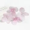 Flores de Peças de Flor de Trevo de Quatro Folhas Simuladas para Grampo de Cabelo DIY, Acessórios de Roupa de Hortênsia, Decorações para Caixas de Doces de Casamento, Flores Artificiais