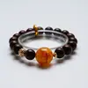 [Lámpara Aislada Refleja la Oscuridad] Pulsera de Cristal con Flor de Goma Amarilla Natural para Mujer, Pulsera Versátil de Flor de Goma Amarilla al por Mayor