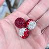 Bola de diamante incrustada con cuentas de cristal de pedrería, cuentas con agujero, cuentas espaciadoras, hechas a mano, material para colgante de pulsera de mano, accesorios de joyería DIY al por mayor