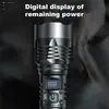 Laser Branco Popular Transfronteiriço de Alta Potência Cabeça de Alumínio Resfriamento Zoom Telescópico Canhão de Laser Display Digital Lanterna À Prova d'Água e Resistente à Pressão