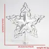Nuevo adorno de estrella para la punta del árbol de Navidad tridimensional hueco decoración navideña decoración de corona de árbol accesorio de pentagrama de plástico
