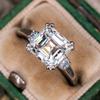 Anel Cao Shi feminino, moda curta, dedos grossos, adequado para personalidade, retrô, zircônia, simulação de diamante