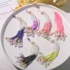 Estilo Chino Borla Flecos Vintage Perlas Perlas Colgante Pequeño DIY Dopamina Colorido Broche Accesorio Colgante Encanto para Bolsa