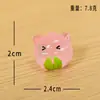 Paisagem em miniatura, criativo, que brilha no escuro, fofo porco em formato de pêssego, acessórios de decoração DIY, mini enfeites de mesa