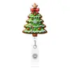 Decoração de Árvore de Natal de Pão de Gengibre Porta-Crachá Retrátil de Acrílico, Clipe de Crachá Divertido de Puxar Fácil, Personalização Personalizada em Pequenos Lotes