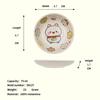 Plato Plano de Melamina Estilo Japonés Plato Redondo Fibra de Bambú Dibujos Animados Lindos de Alto Valor Plato sin Borde Plato con Patrón Personalizado con Tu Propio Diseño