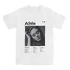 Camiseta Design de Álbum da Adele Camisetas Harajuku Manga Curta Algodão