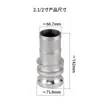 Conector industrial rápido padrão alemão tipo chave conector rápido Cam baixa pressão aço inoxidável cartão madeira tipo E cabeça macho tubo de água