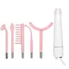 Venta al por mayor de fábrica Set de Instrumentos de Belleza de Alta Frecuencia de Cuatro o Cinco Piezas, Instrumento de Alta Frecuencia de Luz Morada y Luz Azul, Portátil de Mano para Uso en Casa