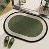 Alfombra de Piso Retro Estilo Francés para Baño, Alfombra Antideslizante para Entrada de Baño, Fácil de Mantener, Felpudo Absorbente de Agua, Alfombra de Piso Doméstica de Tierra de Diatomeas