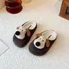 Pantuflas de Felpa Casuales de Dibujos Animados para Niños 2026 Otoño Invierno Punta Cerrada Moda Bebé Pantuflas de Algodón Para Niños Mayores Estudiantes