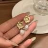 Pendientes de perlas con forma barroca coreana, diseño de nicho femenino, ligeros, de lujo, de alta gama, con temperamento que combina con todo.