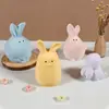 Vela Perfumada de Conejito Lindo de Pascua Molde de Silicona Resina DIY Conejo con Cortes Geométricos Adorno de Yeso