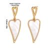 Estilo coreano Shein brincos geométricos simples moda feminina cor concha brincos frescos celebridade on-line brincos temperamento personalizado