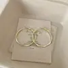 Brincos de Argola Grandes Exagerados Estilo Europeu e Americano Brincos de Temperamento Simples para Mulheres Estilo Minimalista Cool Argolas Lisas Torcidas