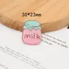Cor Desenho Animado Comida Brinquedo Acrílico Colorido Hambúrguer Batata Frita Grampo de Cabelo Acessórios de Cabelo Patches Adesivos de Geladeira Acessórios