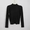 Suéter liso versátil de alta qualidade Feiyuan para mulheres, novo top interno confortável slim fit para outono e inverno