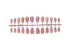 Uñas Postizas Blancas Estilo Francés con Purpurina Plateada Ondulada, Superventas Transfronterizas Europeas y Americanas, Uñas Portátiles, Uñas al por Mayor