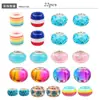 Amazon 1.75cm altura de caja 73 Piezas caja de cristal colorida para niños pulsera DIY unicornio set hecho a mano pulsera