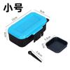 Caja Colgante para Gusanos Vivos de Cintura con Mango Azul, Caja para Lombrices Rojas, Caja para Cebo con Clip, Caja de Accesorios para Pesca de Gusanos de Arena