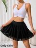Europeo y Americano Nuevo en stock Falda Deportiva para Mujer Culottes de Yoga Antideslumbrante Cintura Alta Malla Falda de Fitness Tenis lulu