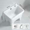 Mop de Varanda, Mop Cerâmico Doméstico para Exterior, Mop para Pátio Piscina, Bacia Quadrada para Lavagem, Tipo de Chão Doméstico para Banheiro