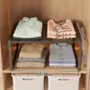 Prateleira Camada Divisória Expansível para Guarda-Roupa Prateleira Divisória de Guarda-Roupa Rack de Armazenamento Embutido para Guarda-Roupa Divisor de Sapateira Organizador de Armazenamento