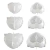 Papoula Coração Moldado Grande, Médio e Pequeno Padrão de Coração em Relevo Ornamento de Gesso DIY Vela Perfumada Presente Molde de Silicone