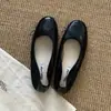 Zapatos planos, bailarinas de estilo francés con lazo, zapatos de punta poco profunda, nueva colección 2026, zapatos de mujer de suela blanda, zapatos sin cordones, zapatos de abuela
