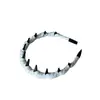 Diadema de Cuadros Coloridos con Dientes para Mujer, Diadema Alta para Lavarse la Cara, Nuevo Accesorio para el Cabello de Moda
