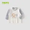 Ropa para bebé recién nacido, ropa de otoño, body térmico de jengibre cálido para otoño e invierno del bebé, camiseta de cuello redondo para primavera y otoño del bebé