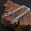 Venta al por mayor de fábrica plata de ley S925 moda retro plata tailandesa personalidad hombres dominante pulsera de cabeza de doble dragón