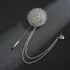Terno Personalizado Masculino com Insígnia de Franja, Joias de Instrumento Guitarra, Broche de Corrente, Acessórios de Broche de Bola Torcida