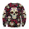 Suéter de cuello redondo personalizado de comercio exterior transfronterizo para hombre, camiseta holgada de moda de otoño, top con estampado de calavera 3D para hombre