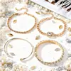 Joyería Transfronteriza Europea y Americana Pulsera Retorcida Personalizada Retro Piedra Preciosa de Imitación Pulsera Punk Exagerada de Gama Alta Pulsera Venta al por Mayor