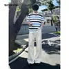 Pantalones Vaqueros de Color Sólido Simples Micro-Campana para Hombre Estilo Americano Cleanfit Caída Sensación de Alta Gama Campana Pantalones Largos Corte Ajustado Pantalones de Traje