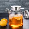 Tetera de Vidrio al por Mayor, Tetera de Vidrio de Alto Borosilicato, Olla de Vidrio con Tapa de Bambú, Tetera para Agua Fría, Cafetera, Tetera de Vidrio