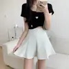 Falda línea A, falda de paraguas de cintura alta, versátil, adelgazante, chic, única, falda de longitud media para mujeres petites, falda corta de mujer elegante, moderna