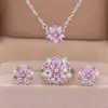 Colar, Anel, Brincos de Diamante Moissanite Mais Vendidos Transfronteiriços, Corrente para Clavícula, Suprimento para Transmissão ao Vivo no Tiktok