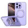 Funda magnética transparente para iPhone 16 Pro MAX, con soporte de amortiguación giratorio y protección anticaídas para Apple 15