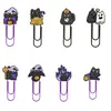 Marcapáginas de PVC de gato negro de dibujos animados, clip para papel colorido, papelería creativa para estudiantes, clip para papel grande de gato lindo transfronterizo