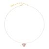 Collar de accesorios de gran venta con diseño de estilo romántico con incrustaciones de circonita púrpura y temperamento de nicho para mujer
